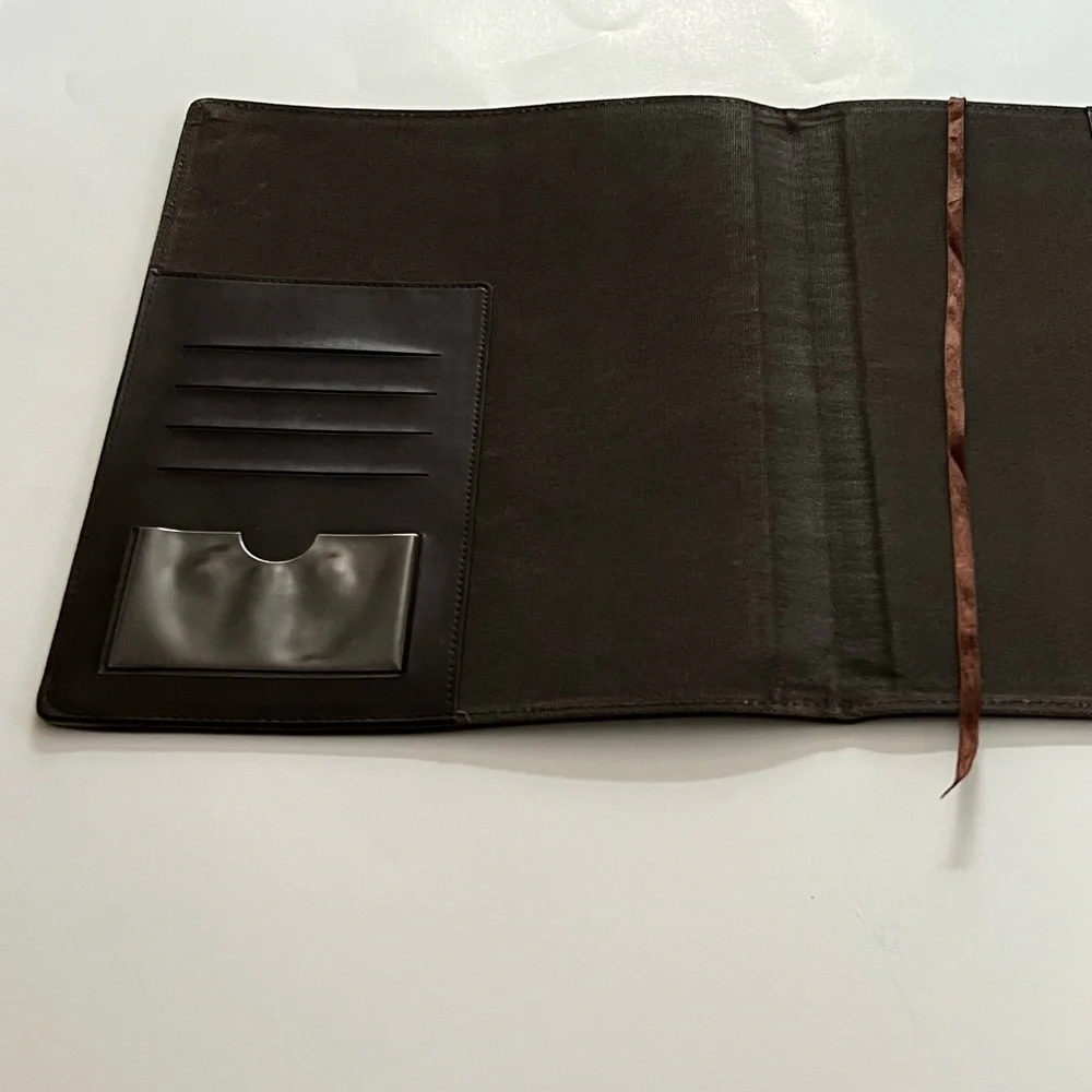 Cambridge Brown Leather Canvas Portfolio Brown